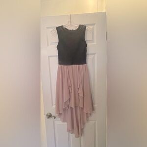 Black lace and muted pink dress. Juniors size 1